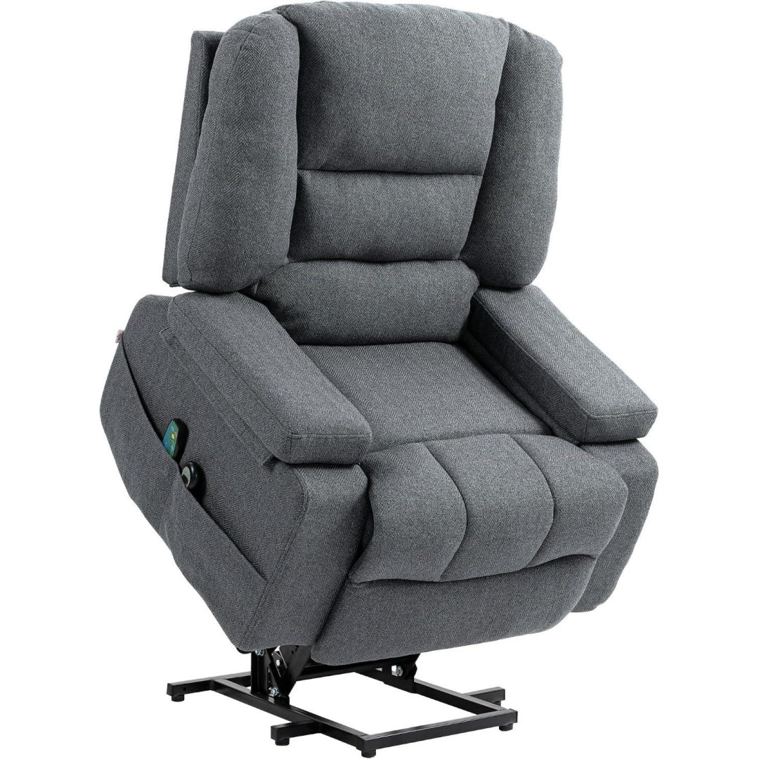 Poltrona Poltrona Elettrica Alzapersona Reclinabile Poltrona Relax Grigio