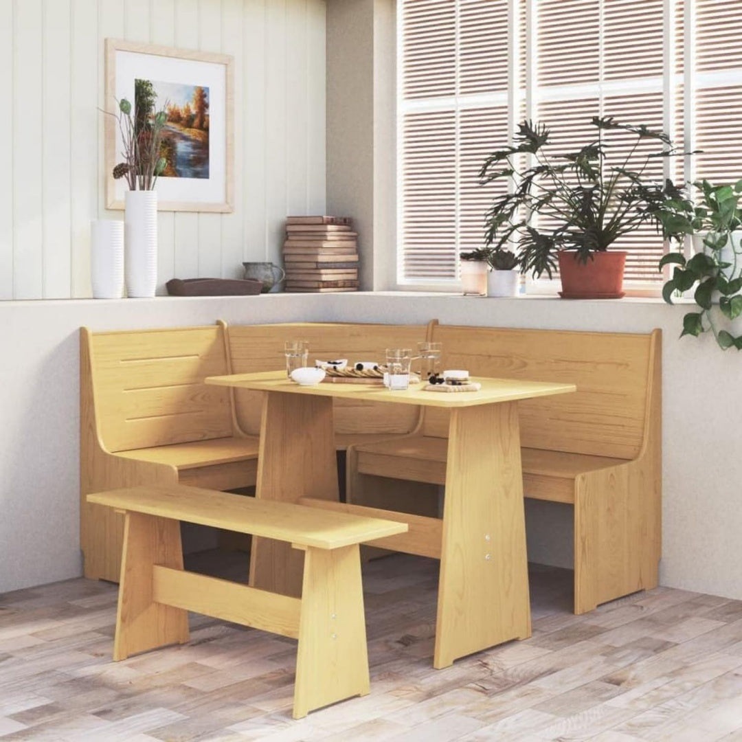 Panca Lumanois Panca Angolare Reine 151 cm in Legno di Pino Marrone Ambra,Mobili