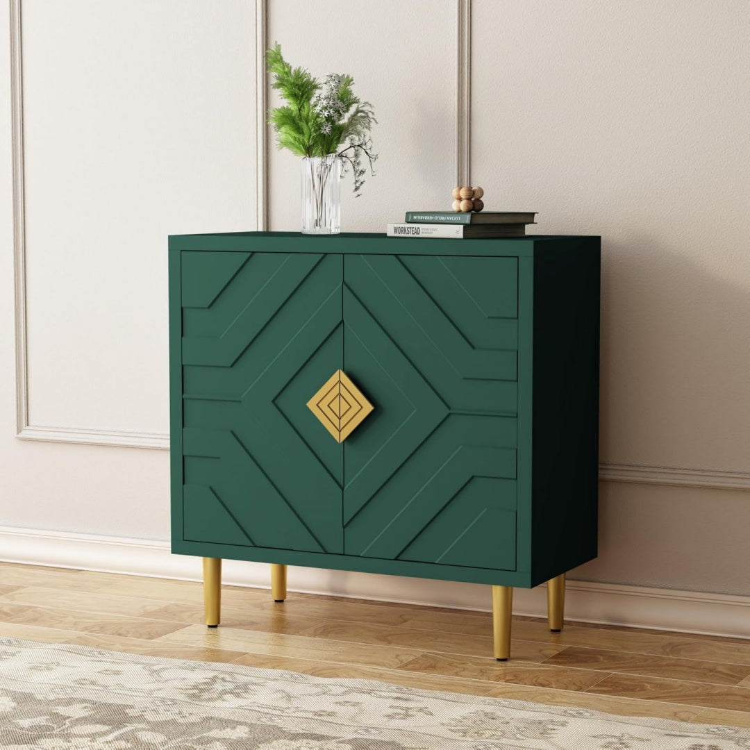 Armadio in legno massello verde