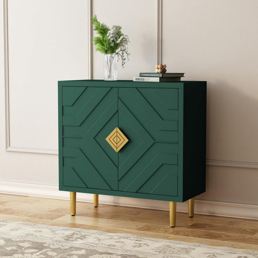 Armadio in legno massello verde