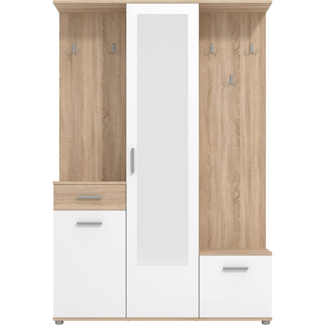 Armadio Arredo Stock Mobile da ingresso con armadio, portascarpe, specchio cassetto