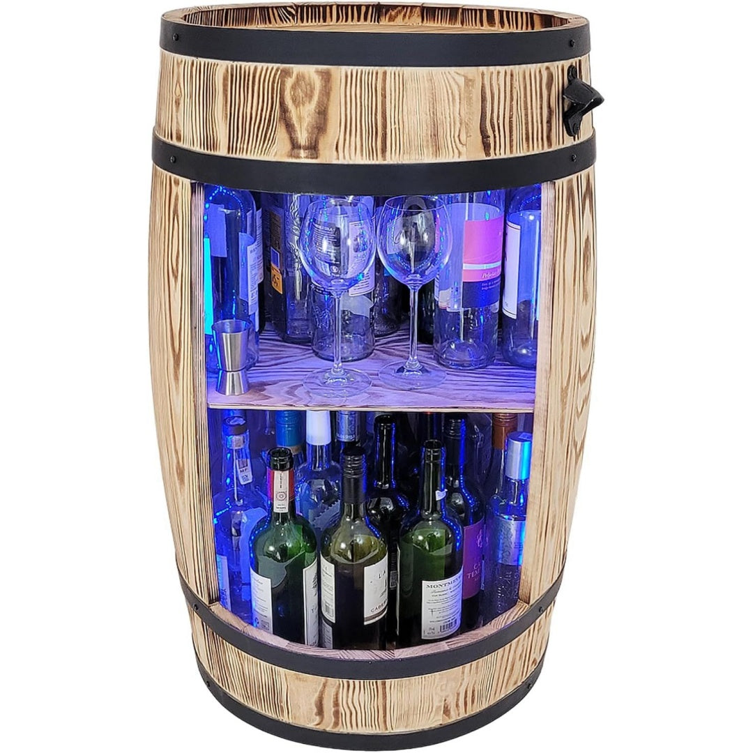 Armadio Weeco Armadietto per Vino a LED RGB - Scaffale in Legno - Bar Elegante - Su