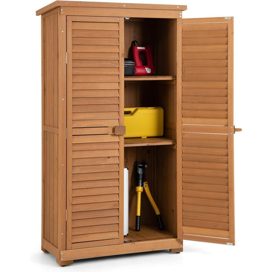 Armadio FANTASK Armadio da giardino in legno, resistente alle intemperie, capanno c